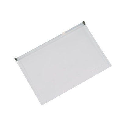 Q-Connect Document Zip Wallet A4 Transparent (Pack of 10) KF03668