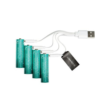 Q-Connect USB C Rechargeable Lithium Batteries Mignon AA (Pack of 4) KF14129