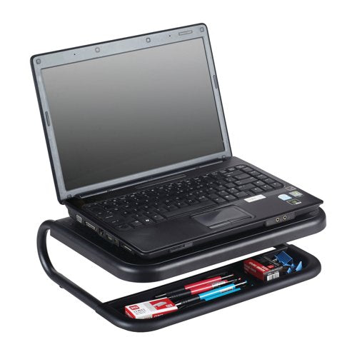 Q-Connect Monitor Laptop Riser with Desktop Organiser 380x295x110mm Black KF17416
