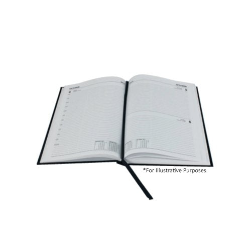 5 Star Academic Diary Day Per Page A5 Black 2025-2026 KF1A5ABK25