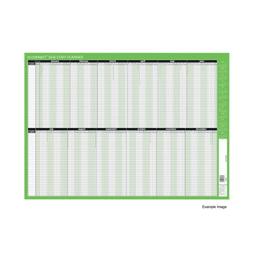 Q-Connect Staff Planner Unmounted 2026 KFSPU26