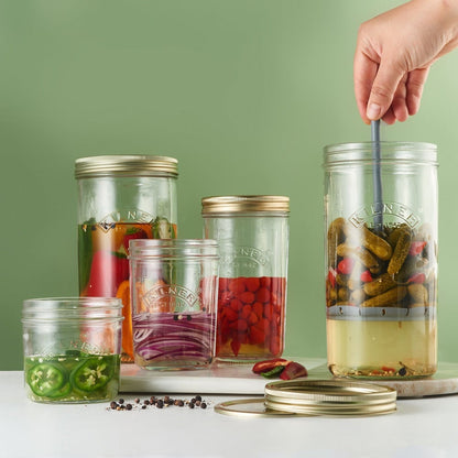 Kilner Wide Mouth Screw Top Lid Preserving Glass Jar 1.0 Litre Transparent (0025.067)