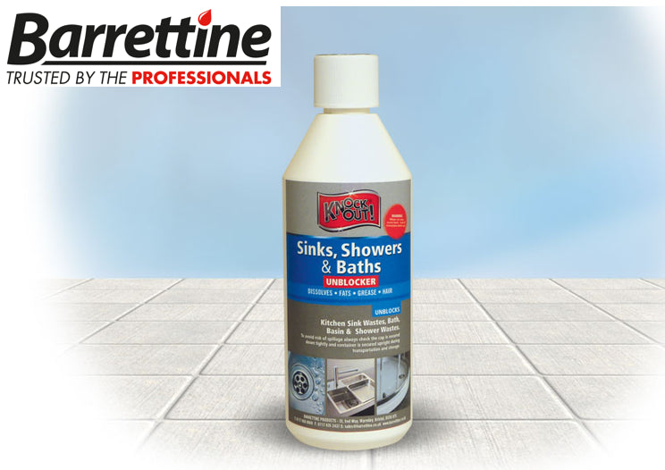 Barrettine Knockout Sink Shower & Bath Unblocker 500ml