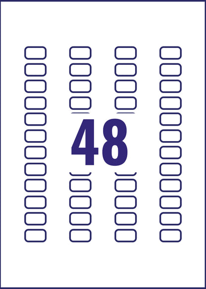 Avery Laser Mini Label 22x127mm 48 Per A4 Sheet Clear (Pack 1200 Labels) L7553-25
