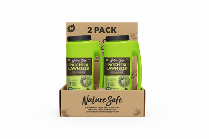 Nature Safe Patch Fix Lawn Seed 1kg 100% Plant-Based Organic Fertiliser