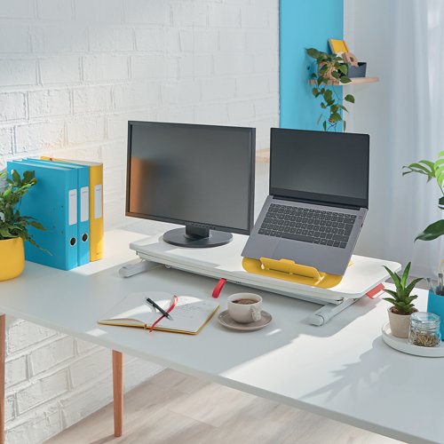 Leitz Ergo Cosy Standing Desk Converter With Sliding Tray 65320085
