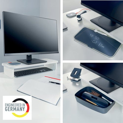 Leitz Ergo Monitor Stand 560x80x210mm White 64340001