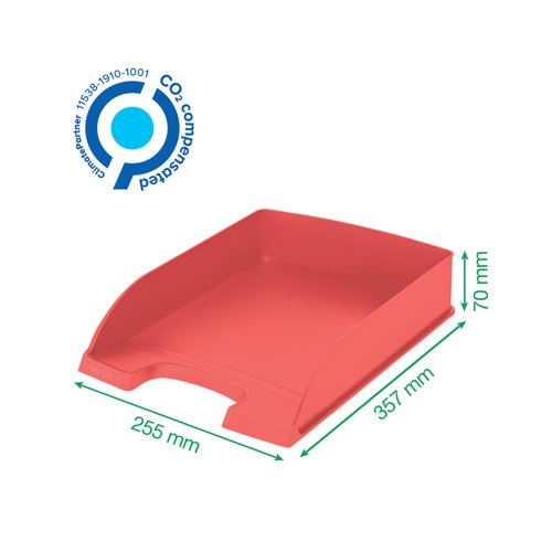 Leitz Recycle Letter Tray A4 Red 52275020