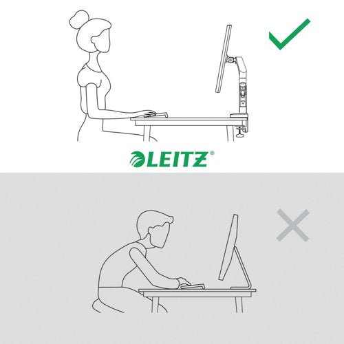 Leitz Ergo Single Monitor Arm Dark Grey 64890089