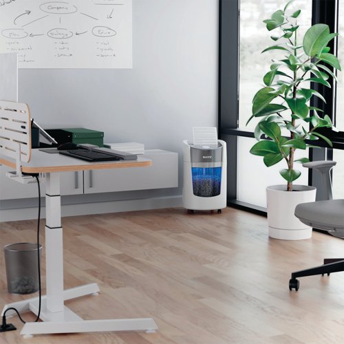 Leitz IQ OptiMax Small Office Paper Shredder 22L White 83591000