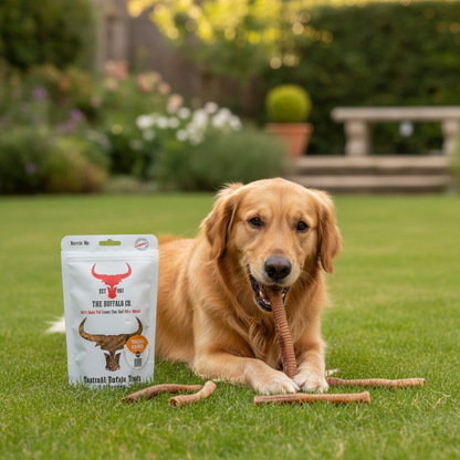 The Buffalo Co. Buffalo Trachea Rounds for Dogs | 100% Natural Grass-Fed Dog Treats | 1 x 100g