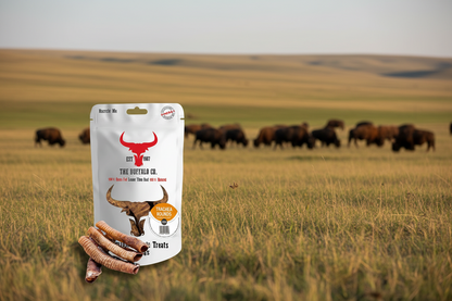 The Buffalo Co. Buffalo Trachea Rounds for Dogs | 100% Natural Grass-Fed Dog Treats | 1 x 100g