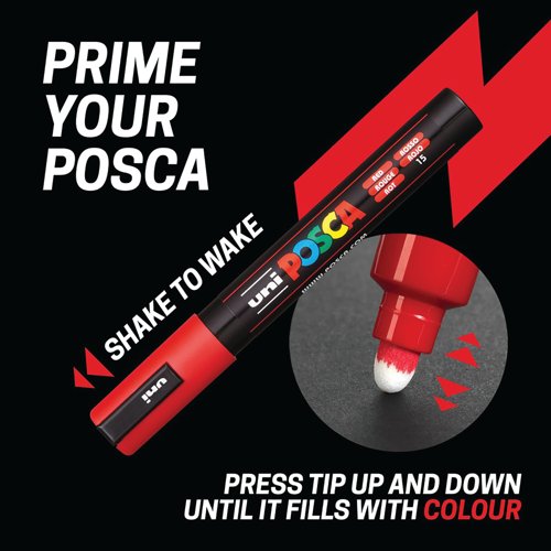 Posca 5M Paint Markers Medium Assorted (Pack of 4) 153544133