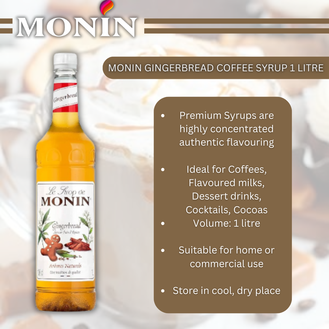 MONIN Premium Gingerbread Syrup 1L