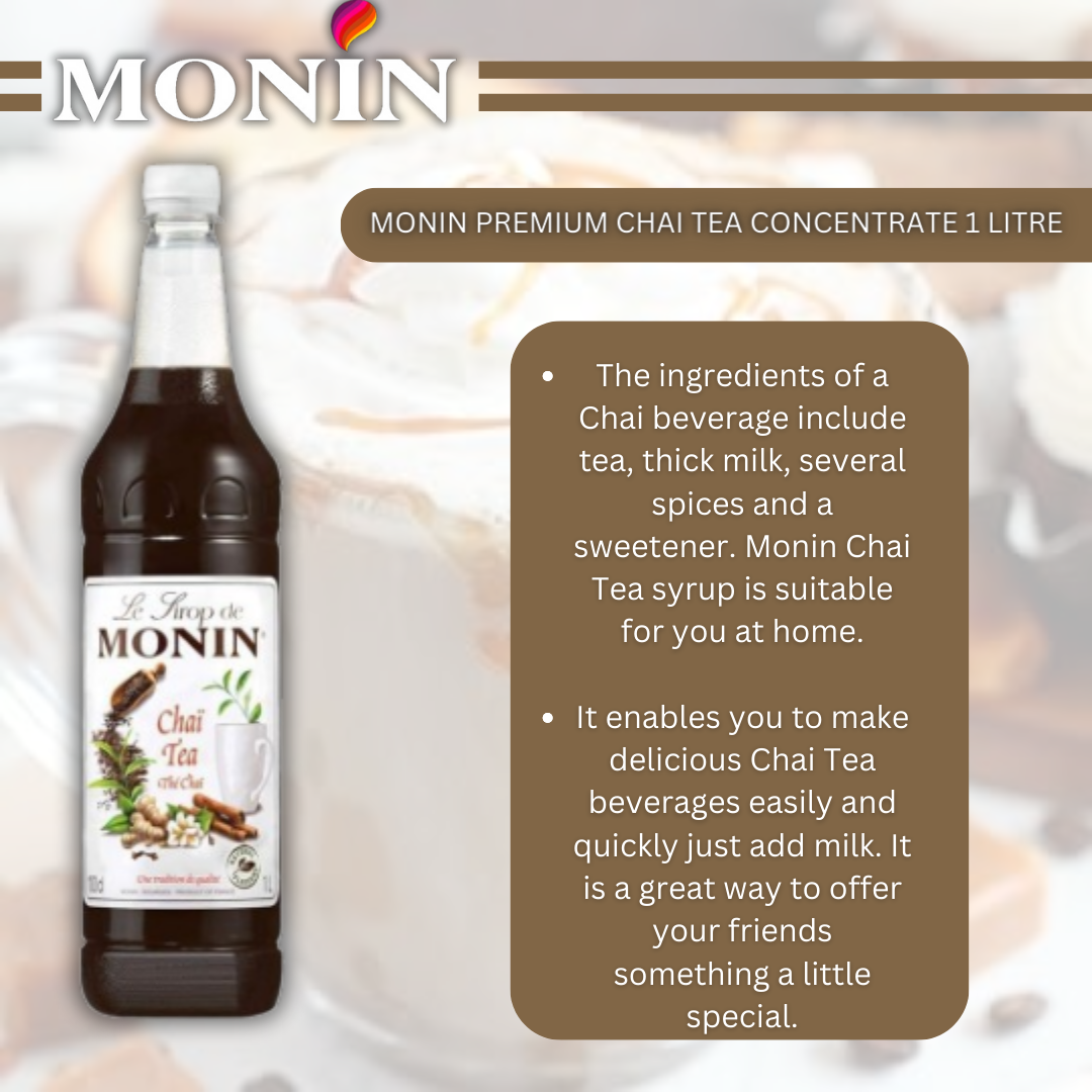 MONIN Premium Chai Tea Concentrate 1 Litre