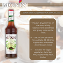 Monin Green Tea Coffee & Cocktail Syrup 700ml (Glass)