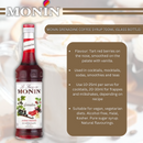 Monin Grenadine Cocktail Syrup 700ml (Glass Bottle)