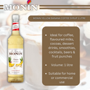 Monin Yellow Banana Coffee Syrup 1 Litre