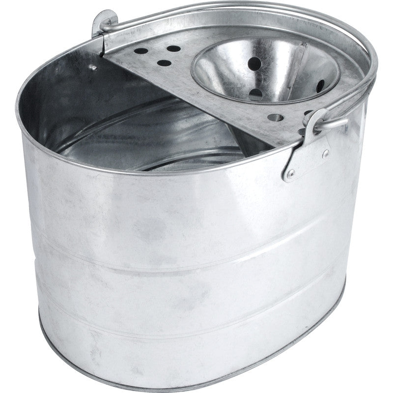 Fixtures Galvanised Stainless Steel Mop Bucket 11L