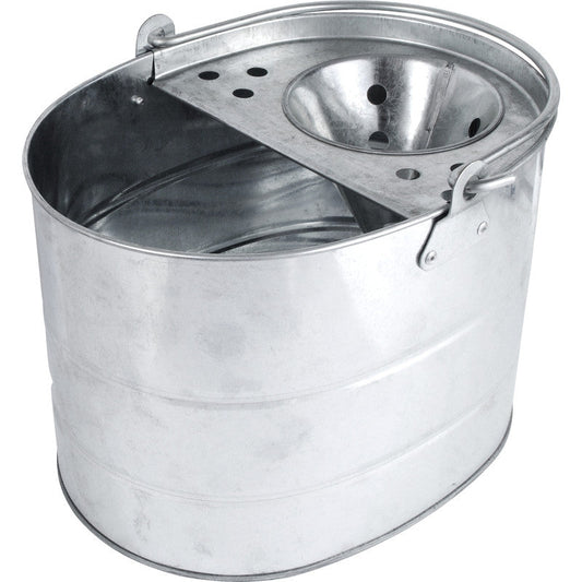 Fixtures Galvanised Stainless Steel Mop Bucket 11L