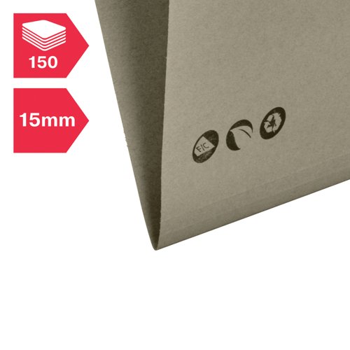 Rexel Multifile Suspension File V Base 15mm Foolscap Green (Pack of 50) 78008