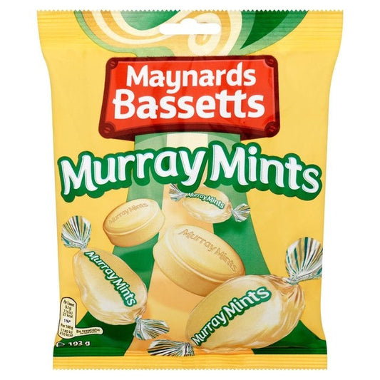 Maynards Bassetts Murray Mints Sweets Bag 193g, 1-36 Packs