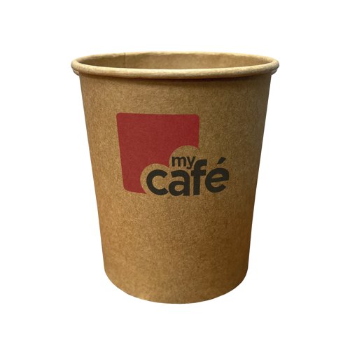 MyCafe Kraft 12oz Single Wall Hot Cups Pack of 50 MYC12082