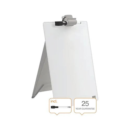 Nobo Desktop Dry Erase Glass Surface Whiteboard Easel 216x297 1905173