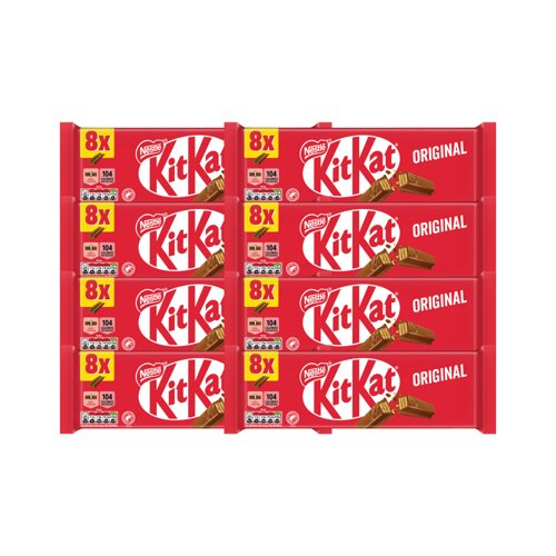 Nestle KitKat 2 Finger Milk Chocolate Bar Pack of 8 12602051