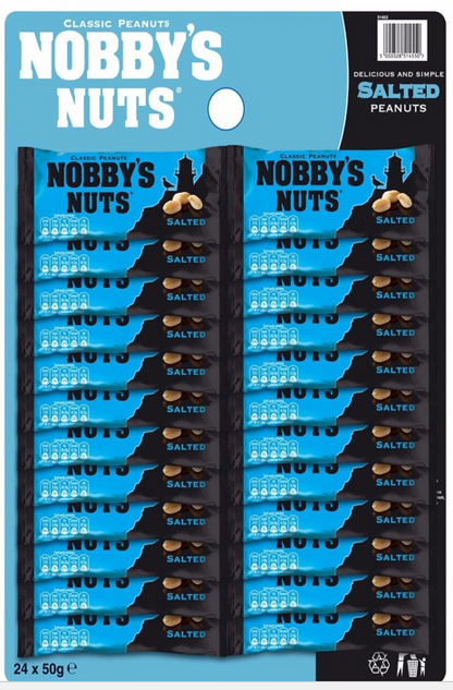 Nobby's Classic Salted Peanuts In Mega Pub Card 24 x 50g Packs