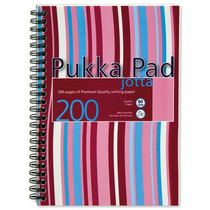 Pukka Pads Pink/Blue Stripes Jotta A5 Notebook