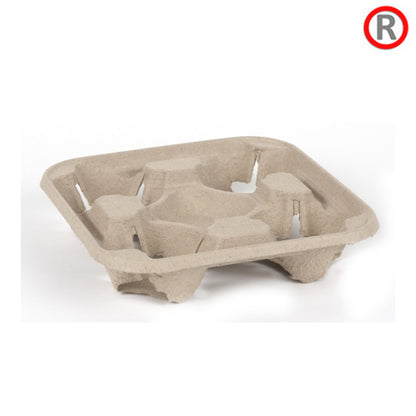 Belgravia  Moulded Pulp 4 Cup Carrier x 180s {Biodegradable & Recyclable}