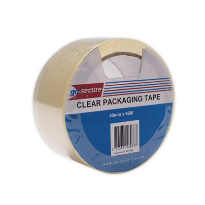 GoSecure Packaging Tape 50mmx66m Clear (Pack of 6) PB02297