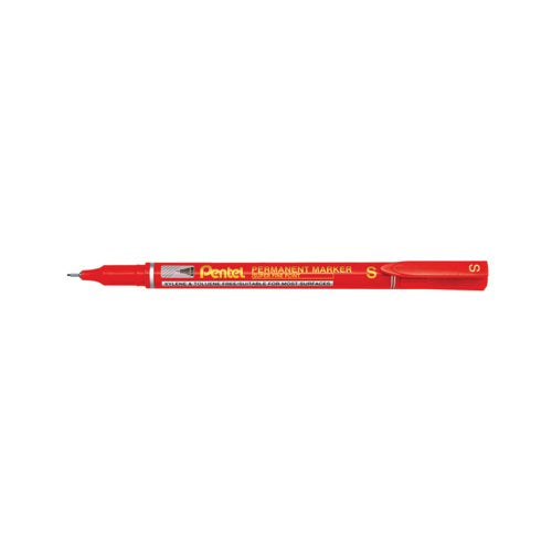Pentel Permanent Marker Super Fine Point Red Pack of 12 NFS410-B