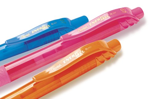 Pentel EnerGel Retractable Pen Medium Assorted (Pack of 9) YBL107/9-MIX