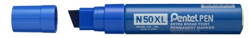 Pentel N50XL Marker Chisel Tip Blue (Pack of 6) N50XL-C