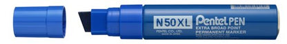 Pentel N50XL Marker Chisel Tip Blue (Pack of 6) N50XL-C
