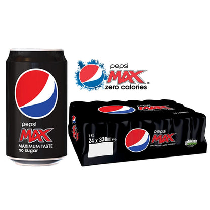 Pepsi Max Cola 330ml Cans (Pack of 24)