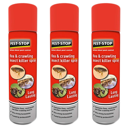 Pest-Stop Professional Flea & Crawling Insect Killer Spray Ultra Strong Formulation 300ml