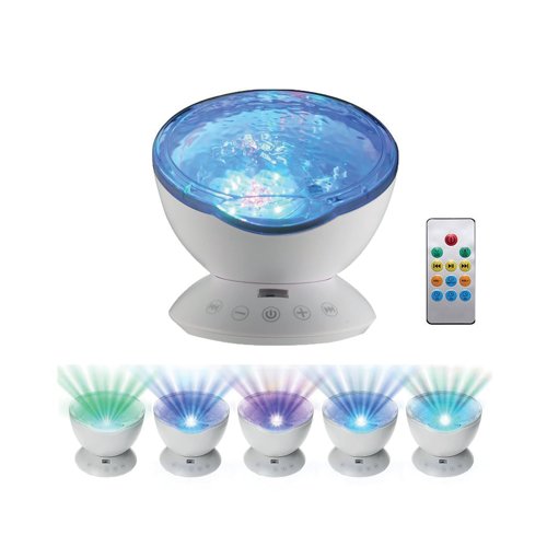 Ocean Wave Projector Lamp White SOWPM