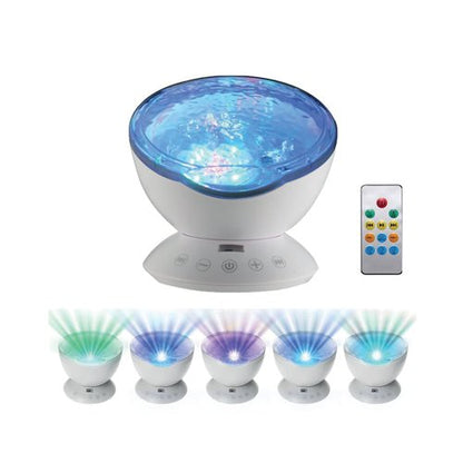 Ocean Wave Projector Lamp White SOWPM