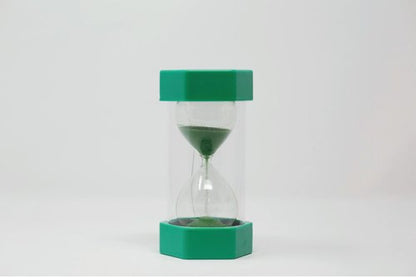 Sand Timer with Matching Coloured Sand 1 Minute Green/Clear 75x75x160mm ST1