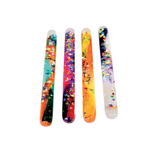 Mini Glitter Tube Sensory Wands Assorted 120mm (Pack of 4) SMGT4