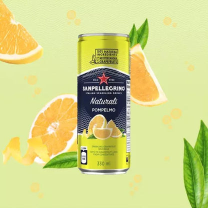San Pellegrino Sparkling Grapefruit (Pompelmo) Cans 24x330ml