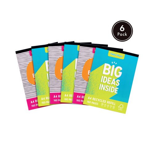 Pukka Pad Pukka Planet Refill A4 Assorted (Pack of 6) 9899-SPP