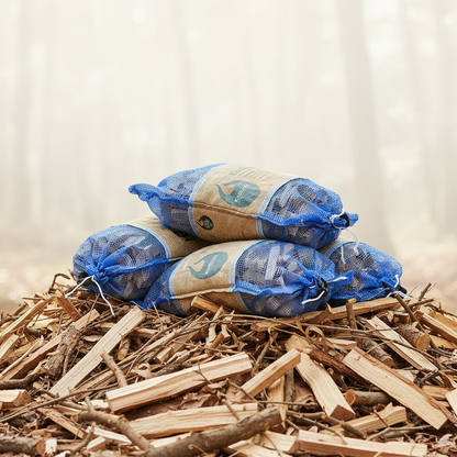 The Green Olive Firewood Kiln Dried Natural Wood Kindling - 2kg Net Bag,