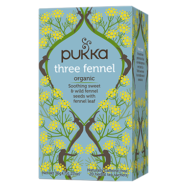 Pukka Tea Three Fennel Individually Wrapped Enveloped Tea 20's