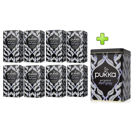 Pukka Tea Gorgeous Earl Grey Envelopes 8 x 20's {160's} & FREE Tea Caddy.