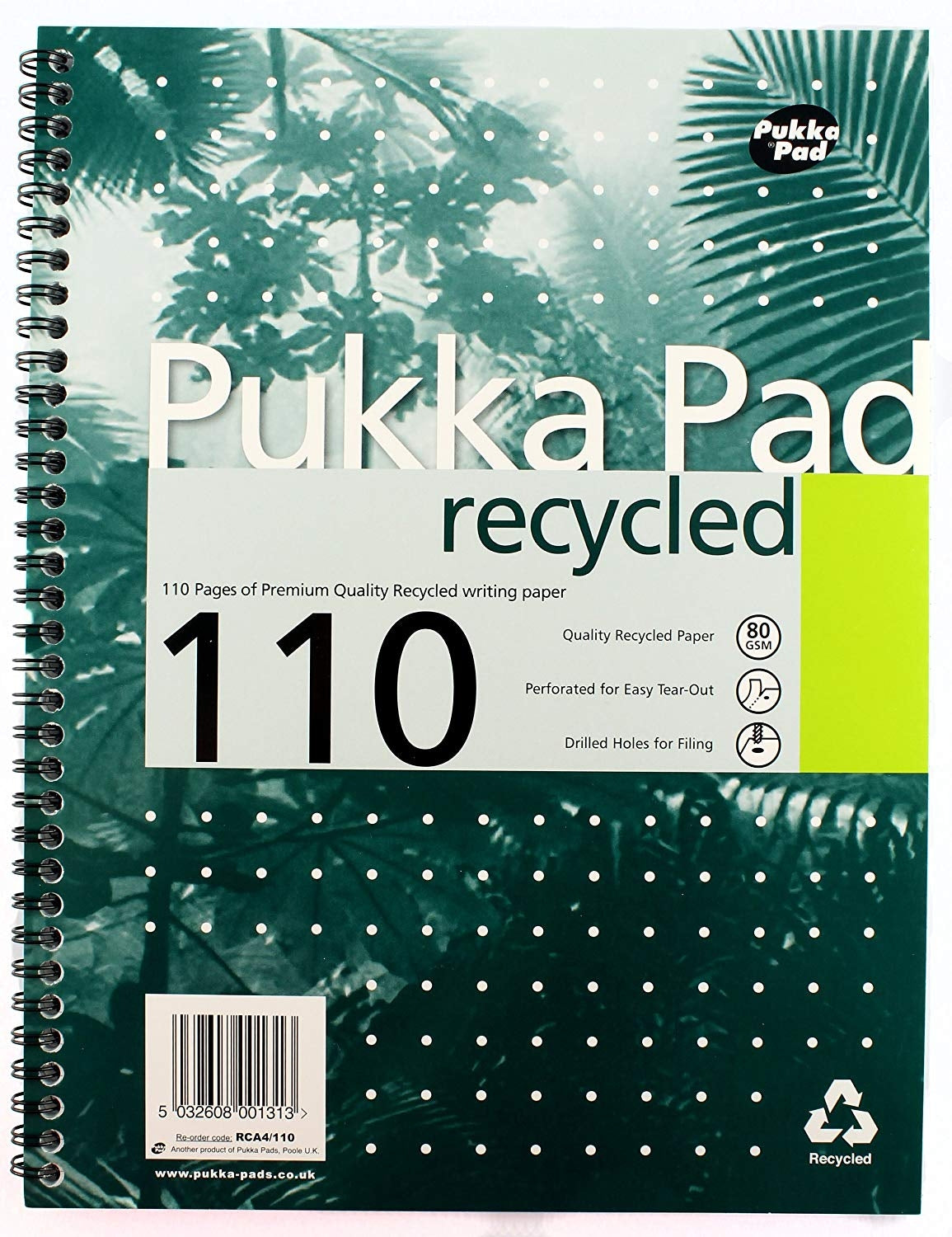 Pukka Pads Recycled A5 Notebook 110 Page 80gsm