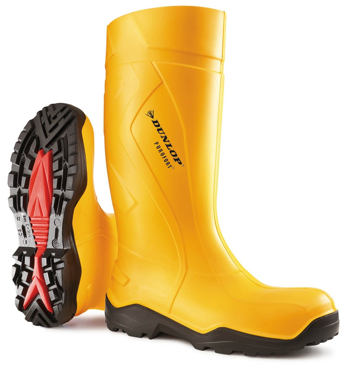 Dunlop Purofort+ Full Safety Yellow Wellington Boot {All Sizes}